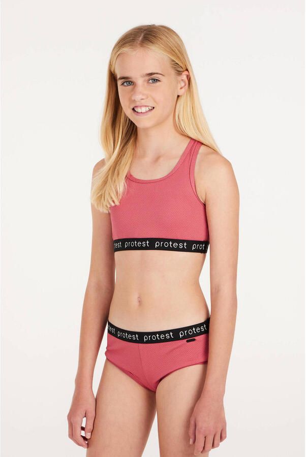 Protest crop bikini PRTBEAU JR roze Meisjes Polyester Effen 104 - Foto 2
