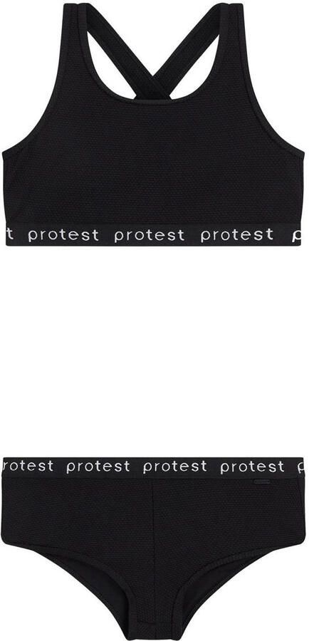 Protest crop bikini PRTBEAU JR zwart Meisjes Polyester Effen 104 - Foto 3