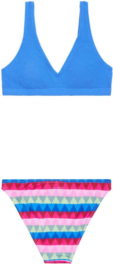 Protest crop bikini PRTCREEK JR blauw roze Meisjes Polyester Streep 140 - Foto 3