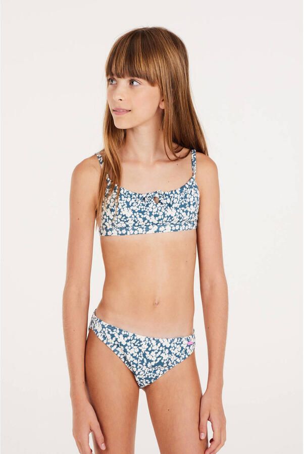 Protest crop bikini PRTGISSY JR blauw wit Meisjes Polyamide Bloemen 152 - Foto 3