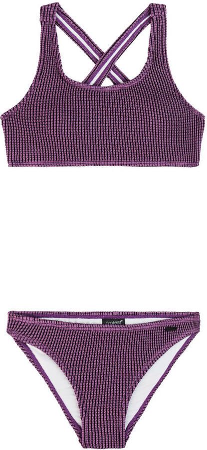 Protest crop bikini PRTLOVELY JR met textuur paars