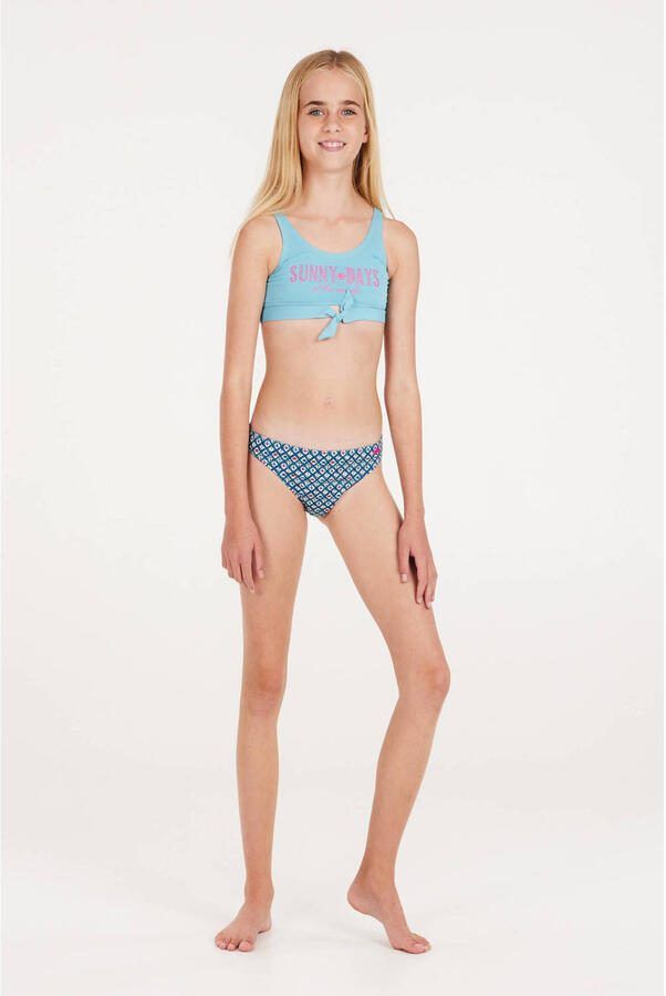 Protest crop bikini PRTNAOMO JR blauw Meisjes Polyester All over print 116 - Foto 2