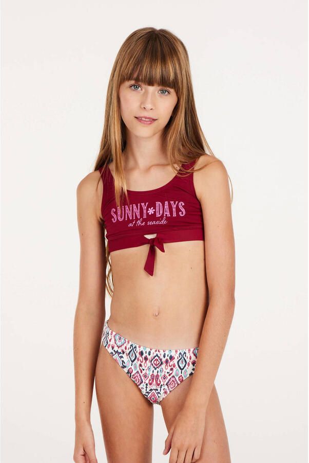 Protest crop bikini PRTNAOMO JR rood Roze Meisjes Polyester All over print 104 - Foto 2