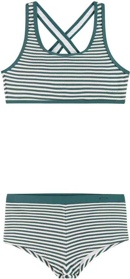 Protest crop bikini PRTNINJA JR groen wit