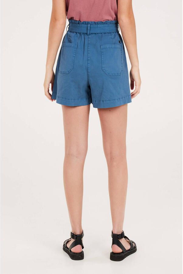 Protest high waist loose fit short blauw