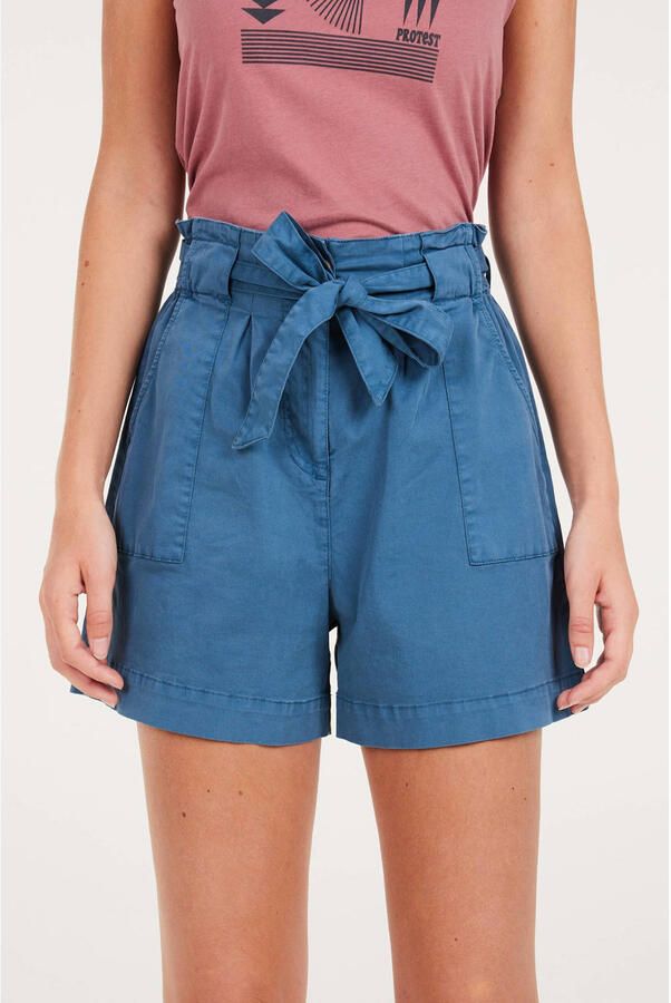 Protest high waist loose fit short blauw - Foto 2