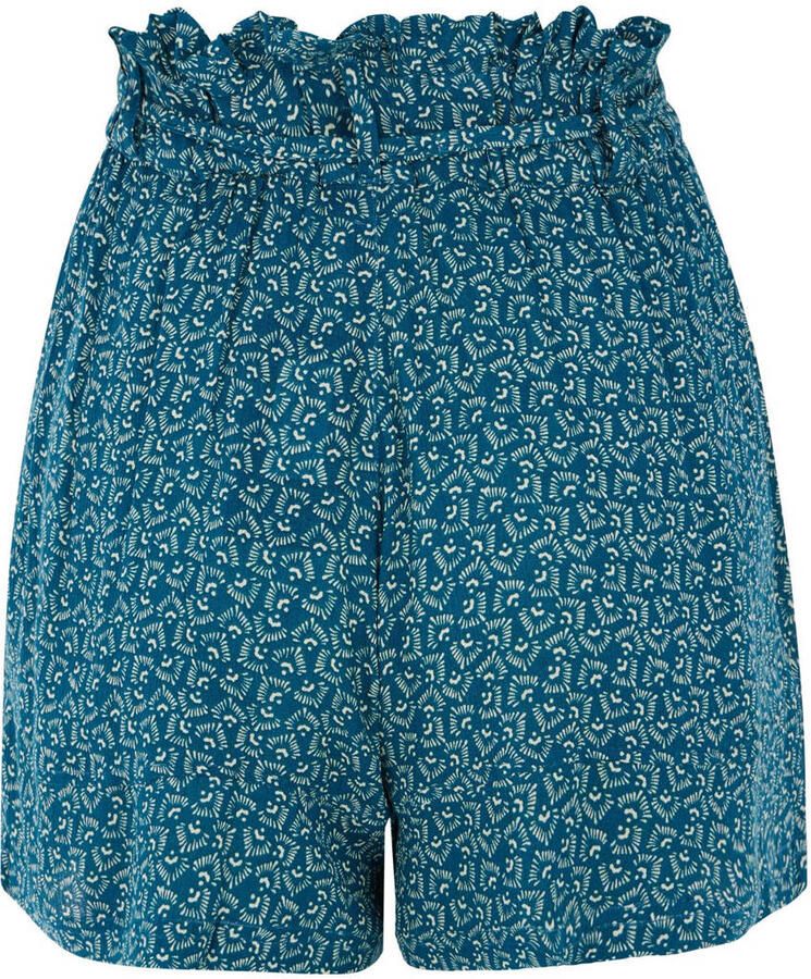 Protest high waist loose fit short met all over print blauw - Foto 3