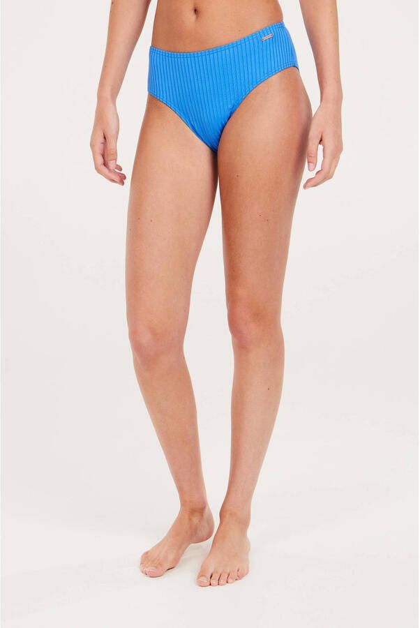 Protest hipster bikinibroekje MIXCELEBAS met ribstructuur blauw
