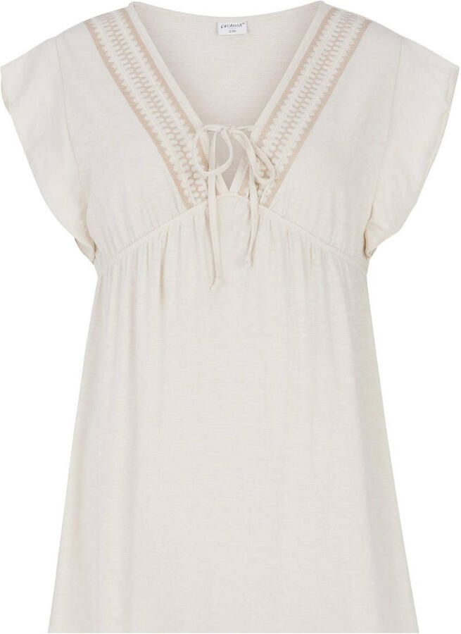 Protest korte jurk broderie ecru