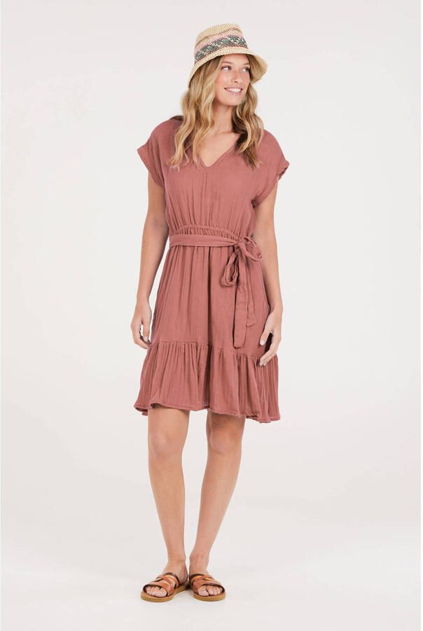 Protest midi jurk roze