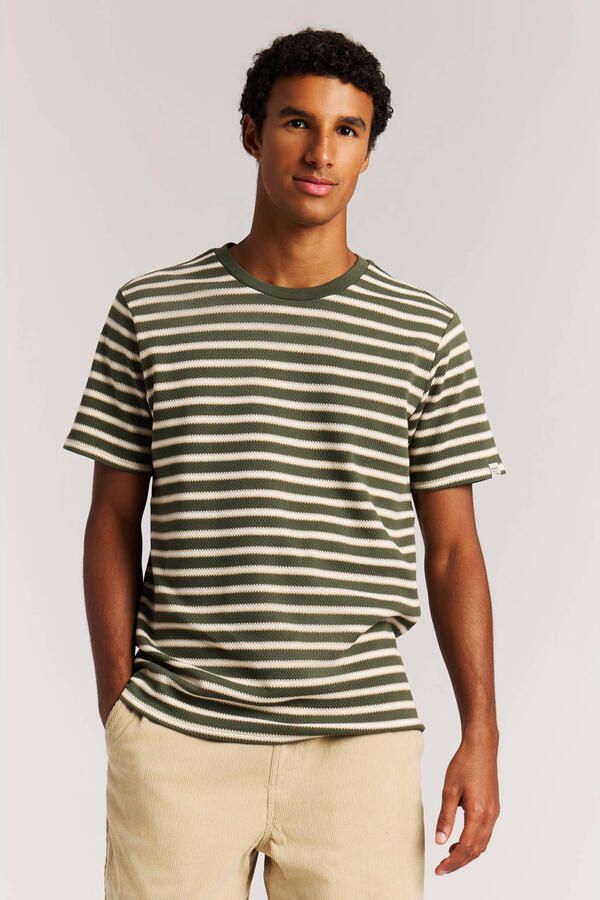 Protest regular gestreepte T-shirt groen
