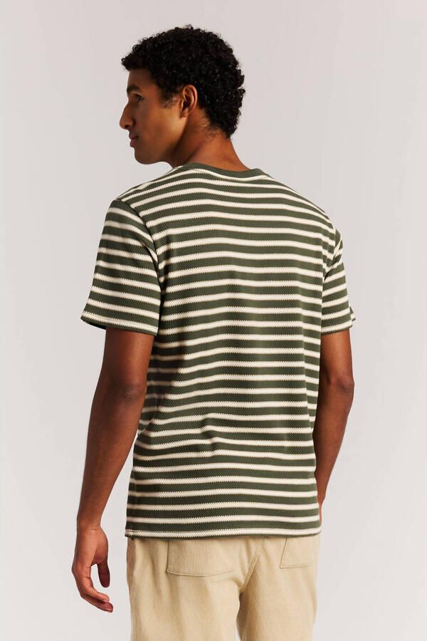 Protest regular gestreepte T-shirt groen - Foto 3