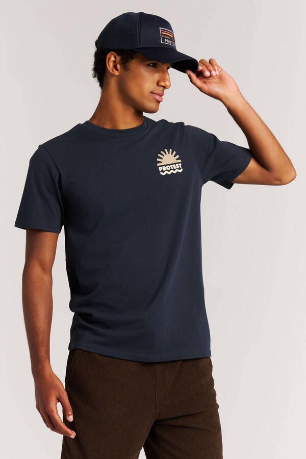 Protest regular T-shirt donkerblauw