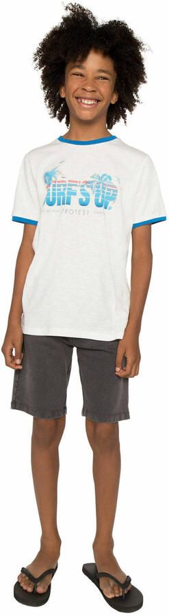 Protest short Orlin Jr grijs Korte broek Jongens Katoen Effen 164 - Foto 3