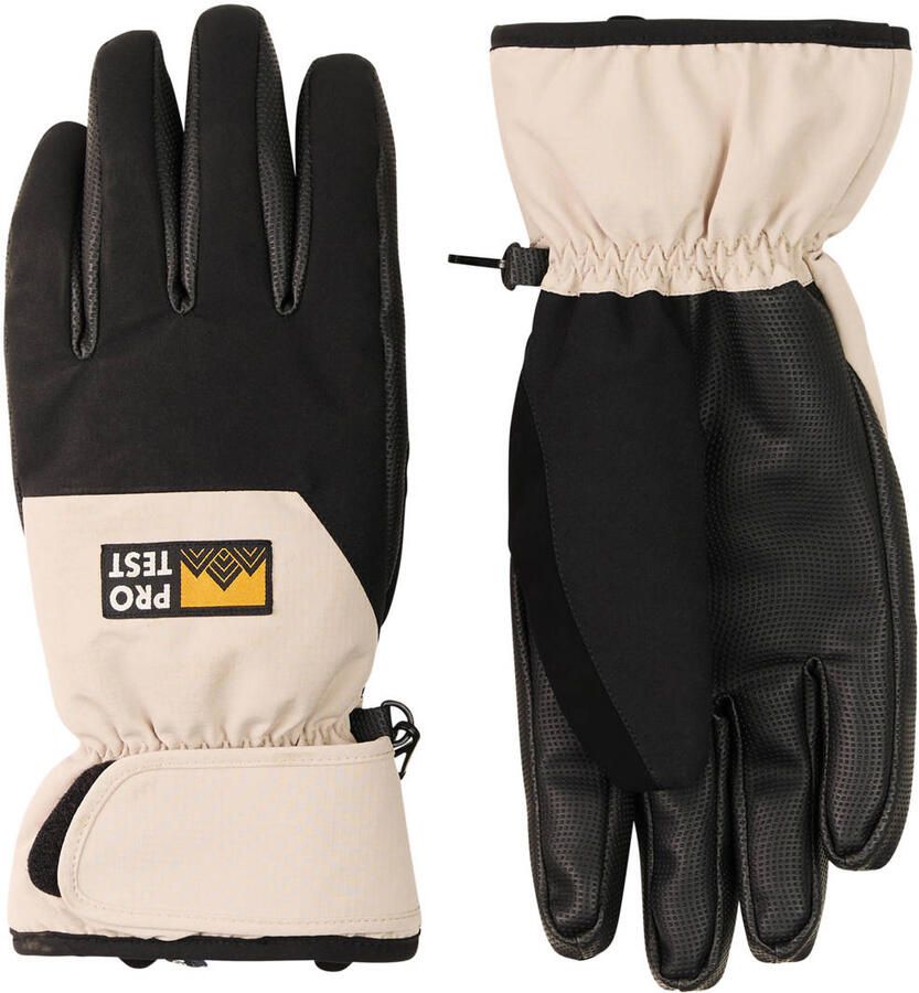 Protest skihandschoenen beige zwart