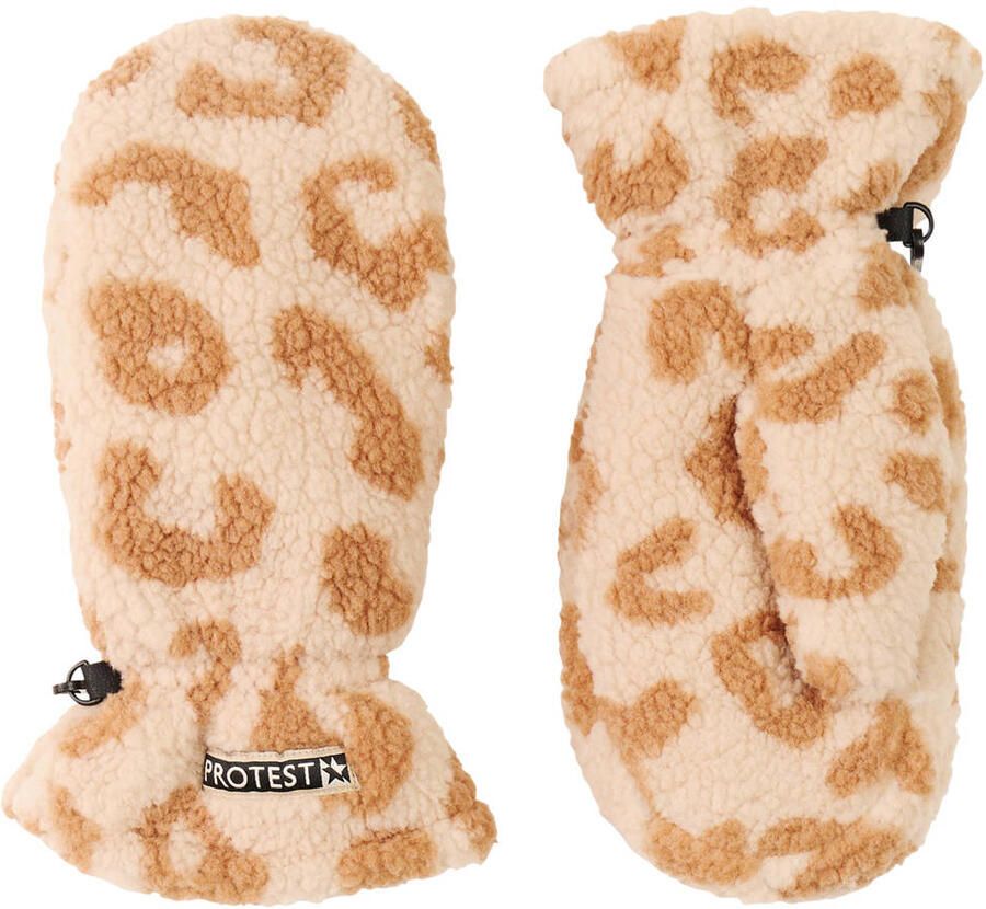 Protest skiwanten met panterprint beige camel