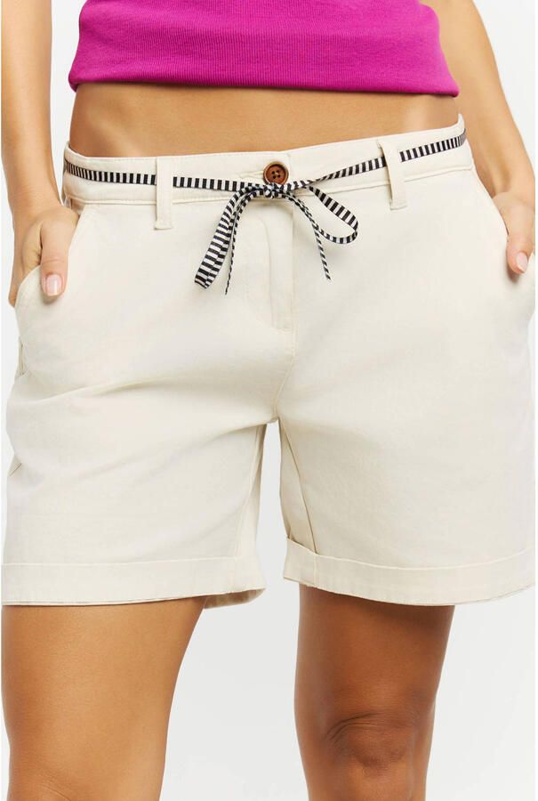 Protest slim regular waist chino short ecru