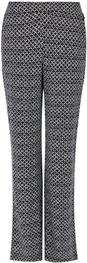 Protest straight fit pantalon met all over print zwart wit