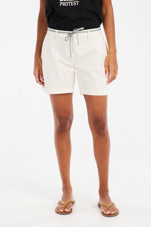 Protest straight regular waist casual short ecru - Foto 3