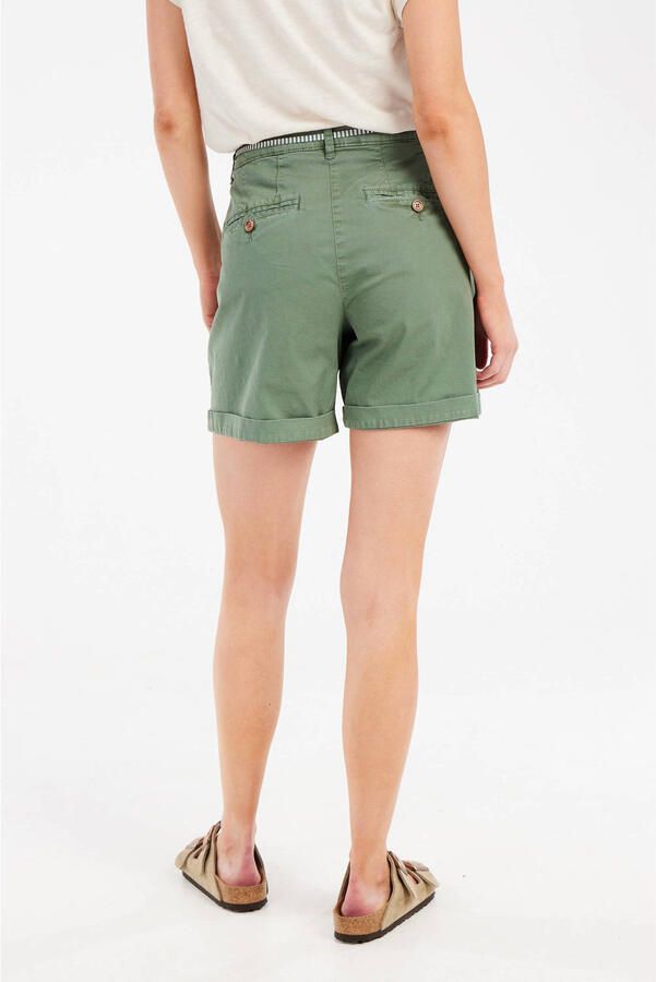 Protest straight regular waist casual short groen