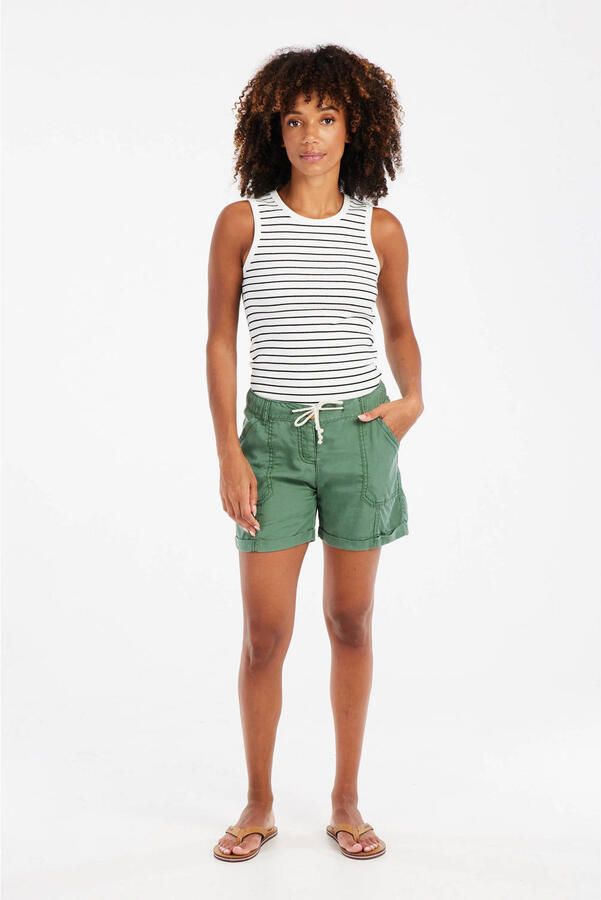 Protest straight regular waist casual short groen