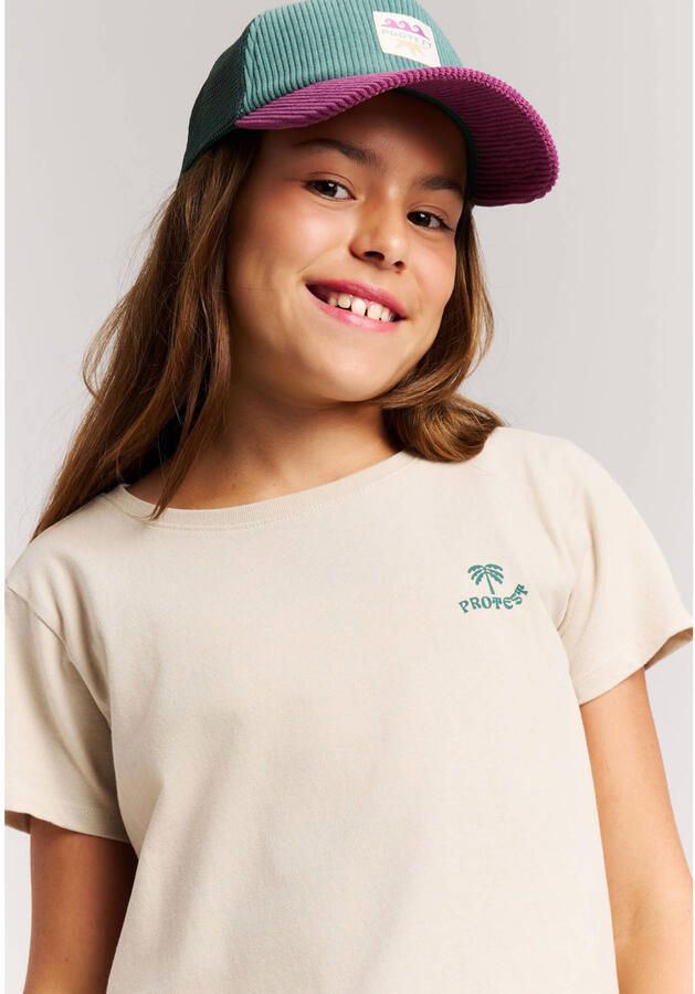 Protest T-shirt met backprint beige - Foto 2