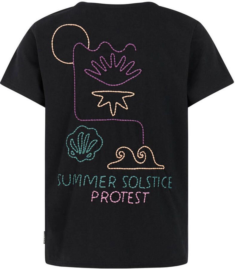 Protest T-shirt met backprint zwart - Foto 2