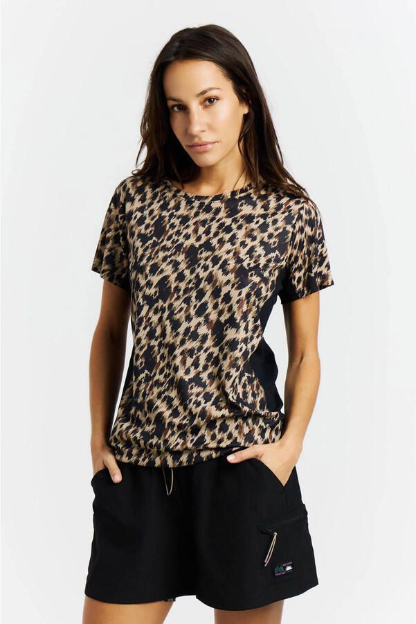 Protest T-shirt met dierenprint bruin