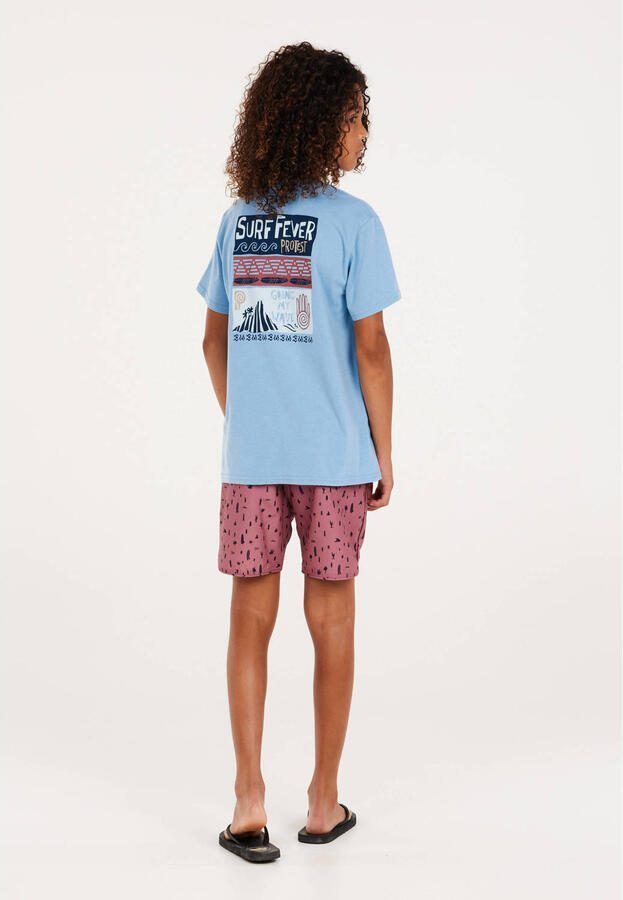 Protest T-shirt met printopdruk lichtblauw Jongens Stretchkatoen Ronde hals 116 - Foto 2