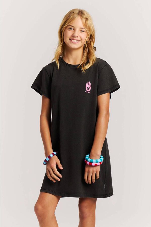 Protest T-shirtjurk met backprint zwart