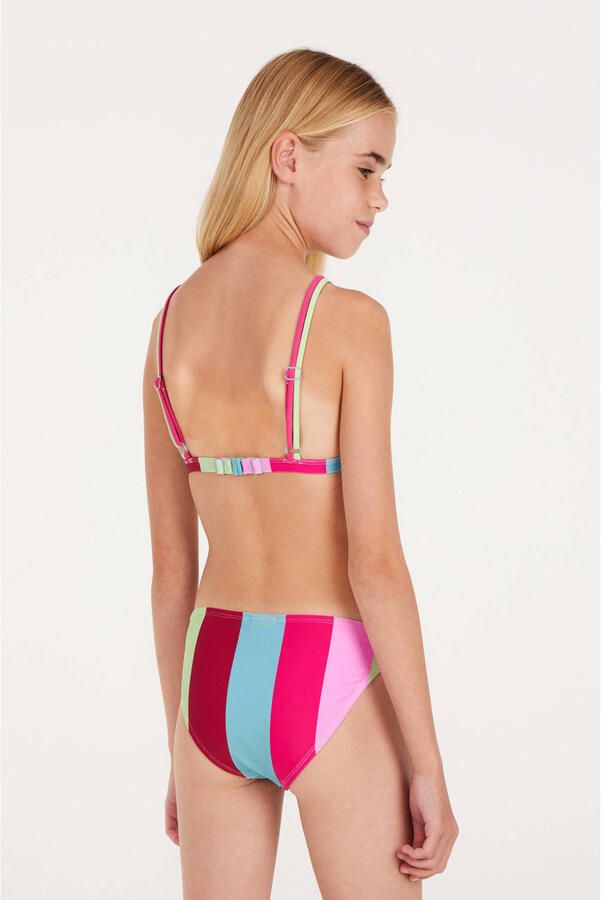 Protest triangel bikini PRTABBY JR roze blauw groen Meisjes Polyamide Streep 104 - Foto 2