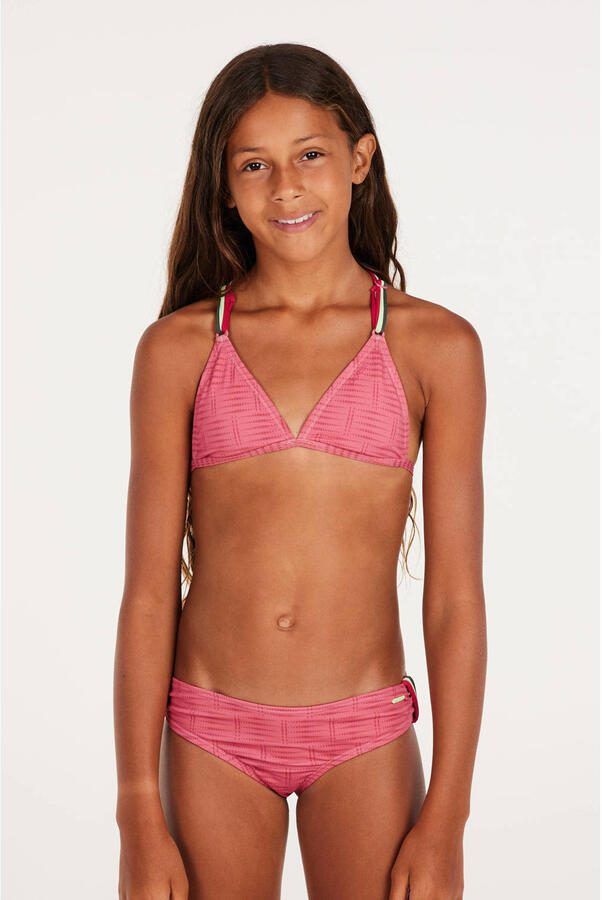 Protest triangel bikini PRTFIMKE JR roze Meisjes Polyester Streep 164 - Foto 2