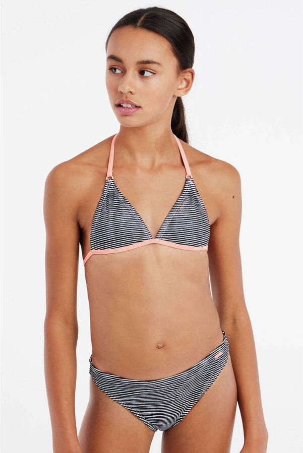 Protest triangelbikini PRTNIKLE JR roze groen Wit Meisjes Polyamide Streep 104 - Foto 2