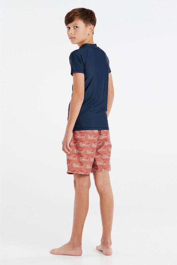 Protest UV T-shirt PRTBERENT JR donkerblauw UV shirt Polyester Ronde hals 176