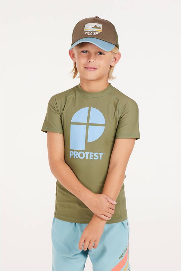 Protest UV T-shirt PRTBERENT JR olijfgroen UV shirt Polyester Ronde hals 152 - Foto 2