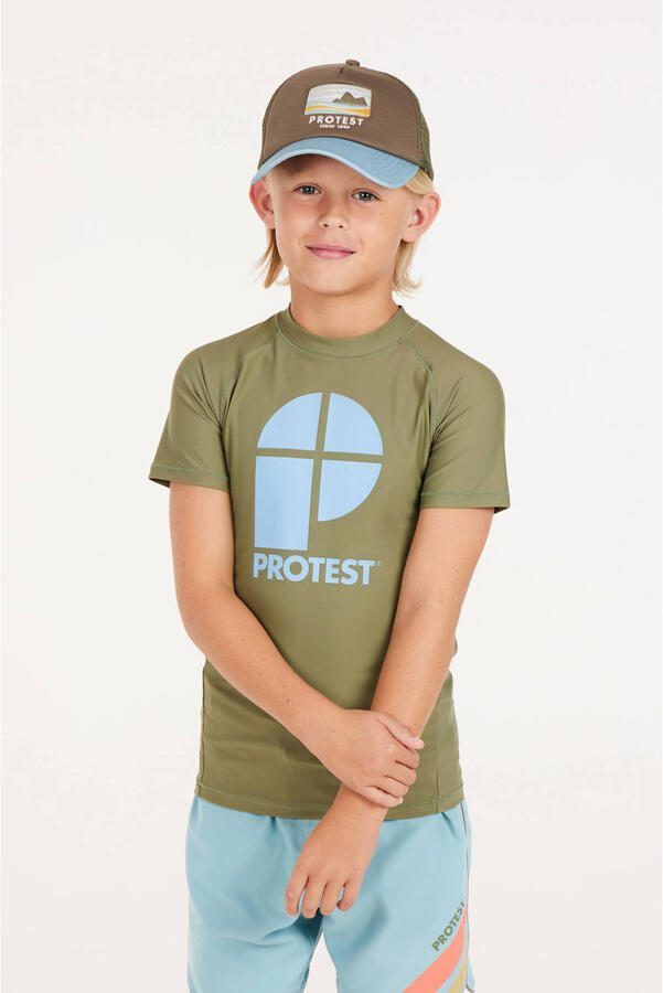 Protest UV T-shirt PRTBERENTS JR olijfgroen