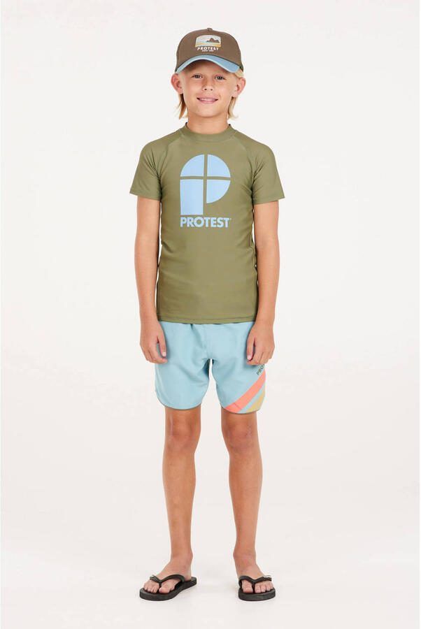 Protest UV T-shirt PRTBERENTS JR olijfgroen - Foto 3
