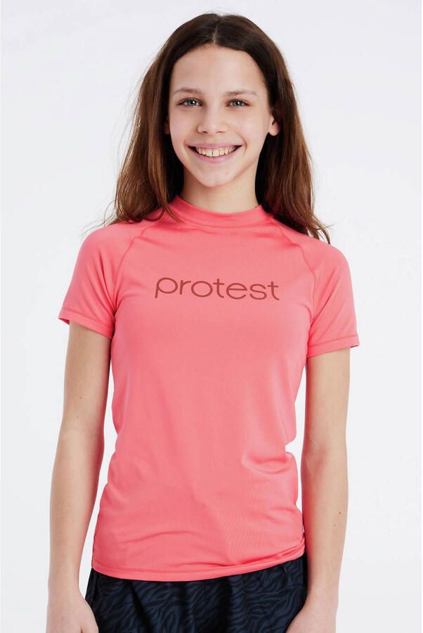 Protest UV T-shirt PRTSENNA JR koraalrood UV shirt Meisjes Polyester Ronde hals 128 - Foto 2