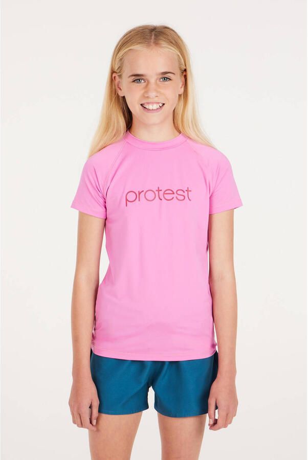 Protest UV T-shirt PRTSENNA JR roze UV shirt Meisjes Polyester Ronde hals 128 - Foto 2