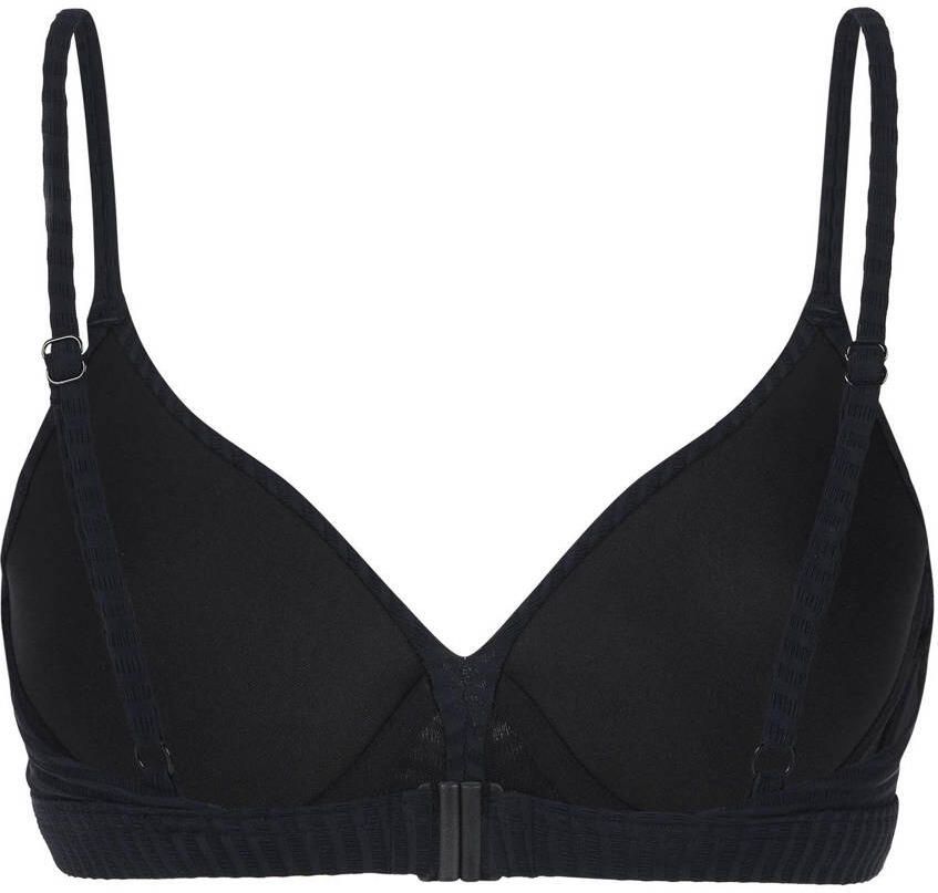 Protest voorgevormde beugel bikinitop MIXCAMEO met ribstructuur zwart