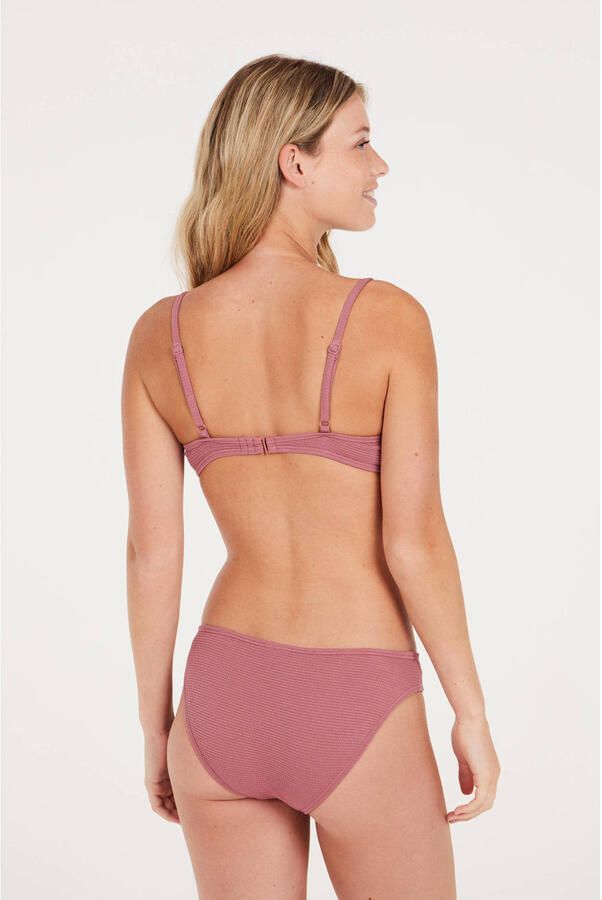 Protest voorgevormde crop bikini set PRTHIZZ met ribstructuur roze