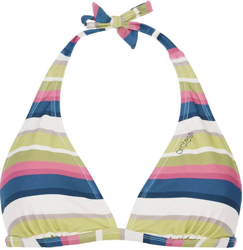 Protest voorgevormde halter bikini PRTKAMI C-cup geel blauw wit - Foto 2