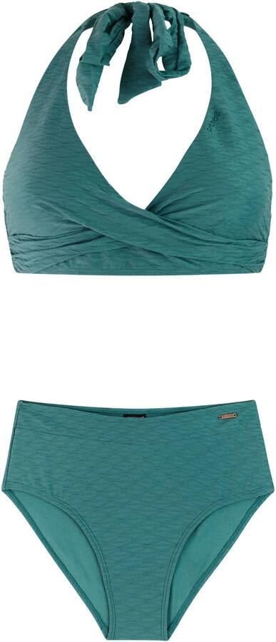 Protest voorgevormde halter bikini set PRTFREA met textuur groen