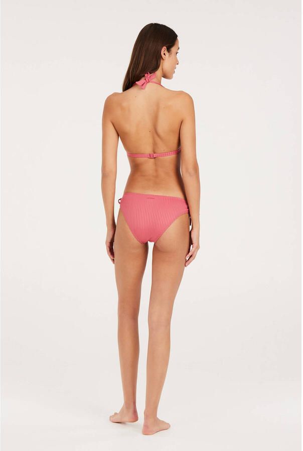 Protest voorgevormde halter bikinitop MIXPLAY met ribstructuur roze