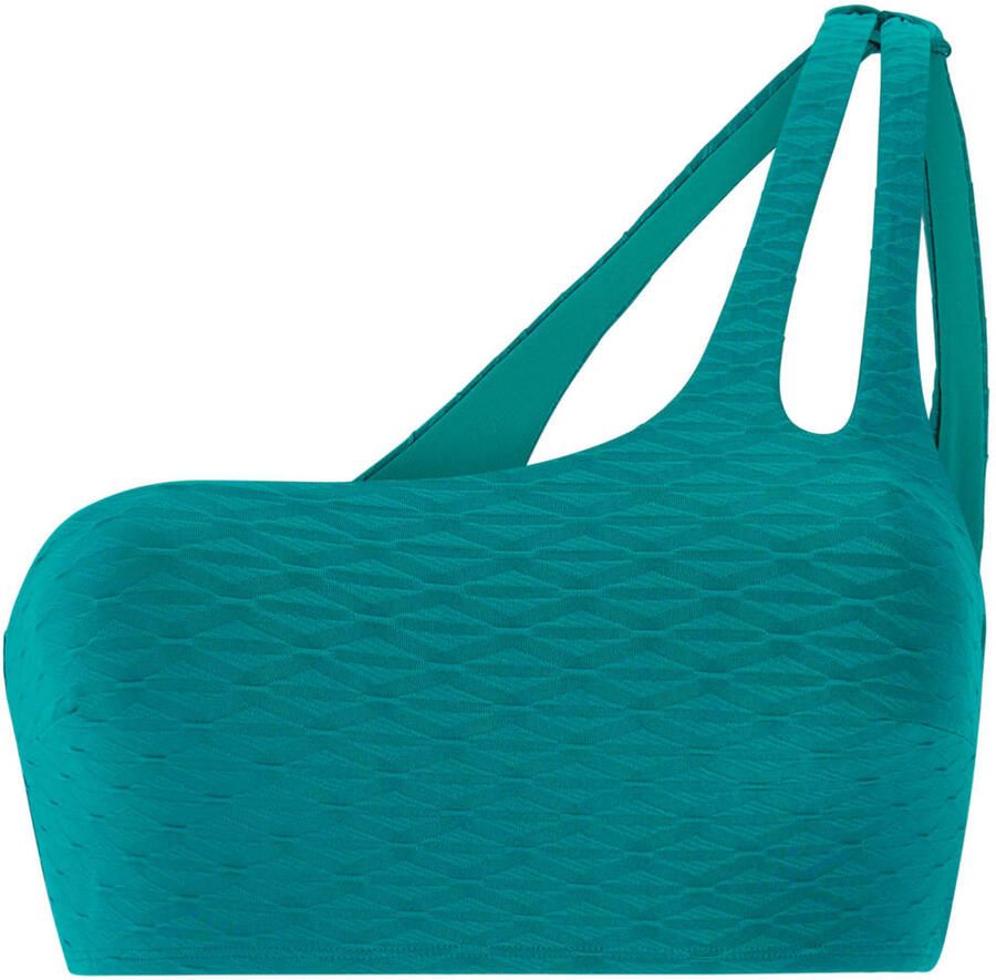 Protest voorgevormde one shoulder bikinitop MIXMARLEA groen