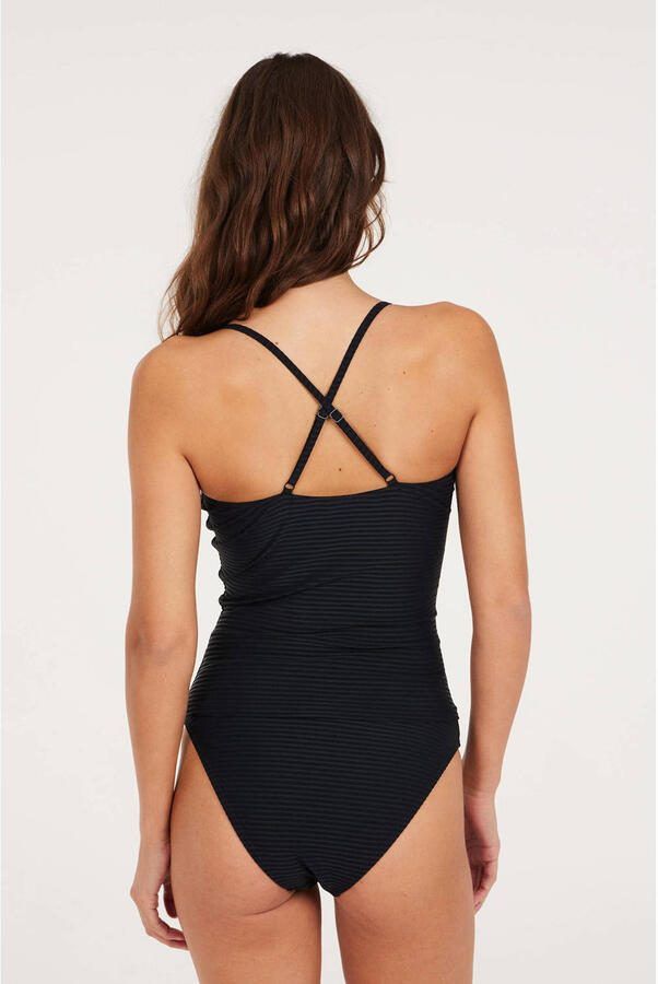 Protest voorgevormde tankini bikinitop MIXCAMO met ribstructuur zwart - Foto 2