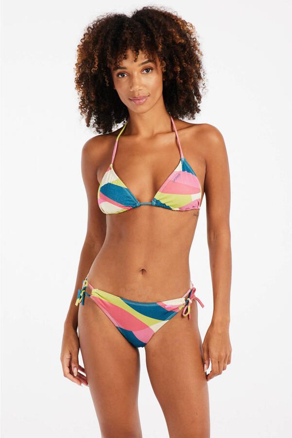 Protest voorgevormde triangel bikini PRTFLAVA blauw roze geel