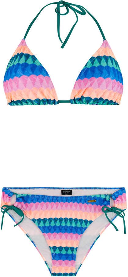 Protest voorgevormde triangel bikini set PRTEXIT blauw roze