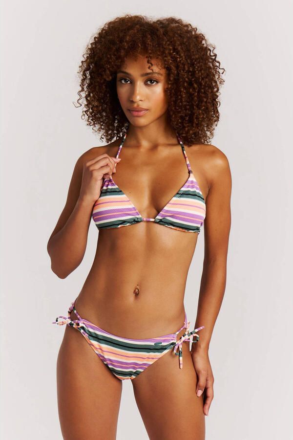 Protest voorgevormde triangel bikini set PRTMATCH roze groen wit - Foto 3