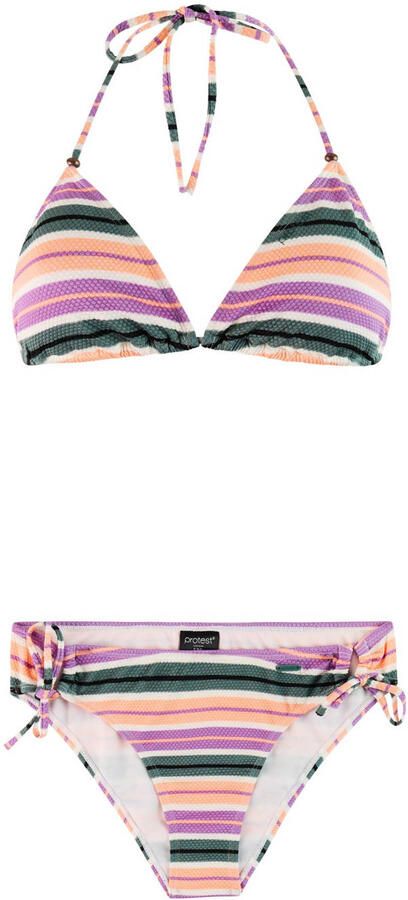 Protest voorgevormde triangel bikini set PRTMATCH roze groen wit